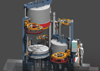 全钢立柱式液压硫化机 (适用于卡车、巴士及轻型农用车轮胎制造，TBR)